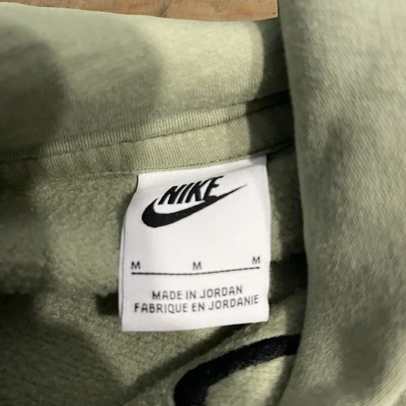 Sage Green Nike Center Swoosh Hoodie Medium - Picture 4 of 4